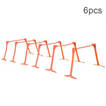 

6pcs Removable Foldable Adjustable Height Football Soccer Speed Agility Training Hurdles Gym Lawn Backyard Barrier PVC