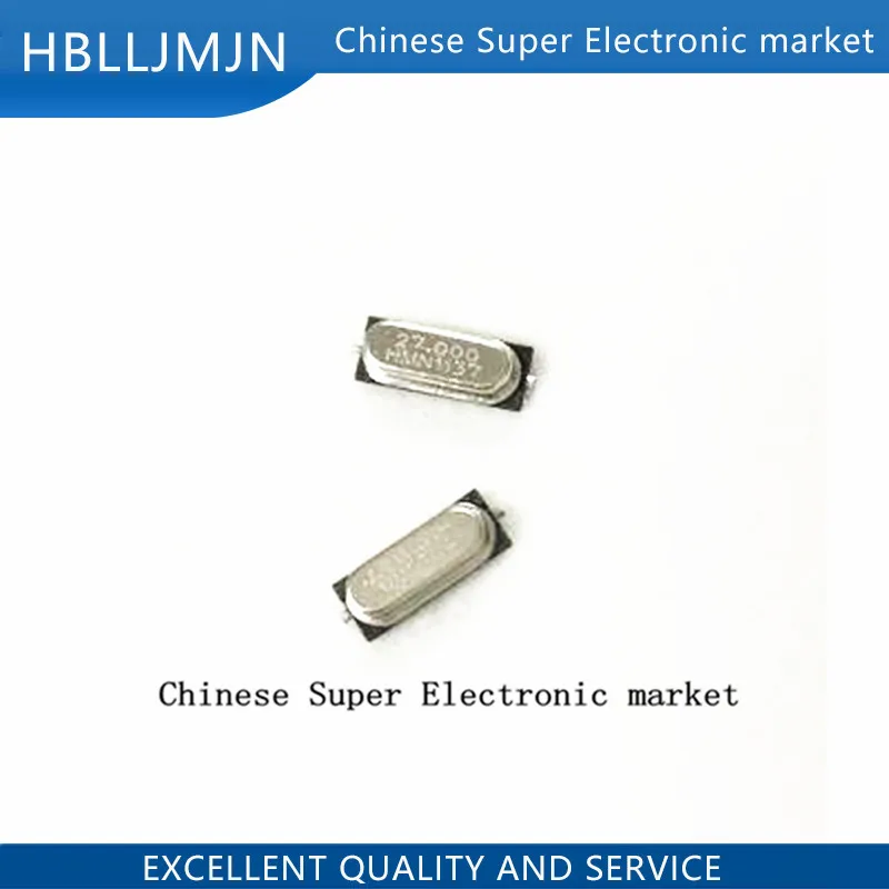 10 шт. HC-49S 49S 27 МГц м SMD пассивный кристалл | Электронные компоненты и