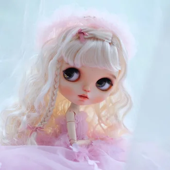 

neo Blyth Doll NBL 1/6 BJD Customized Frosted Face,big eyes doll makeup Ball Jointed Doll with 19 joint body handmade blyth