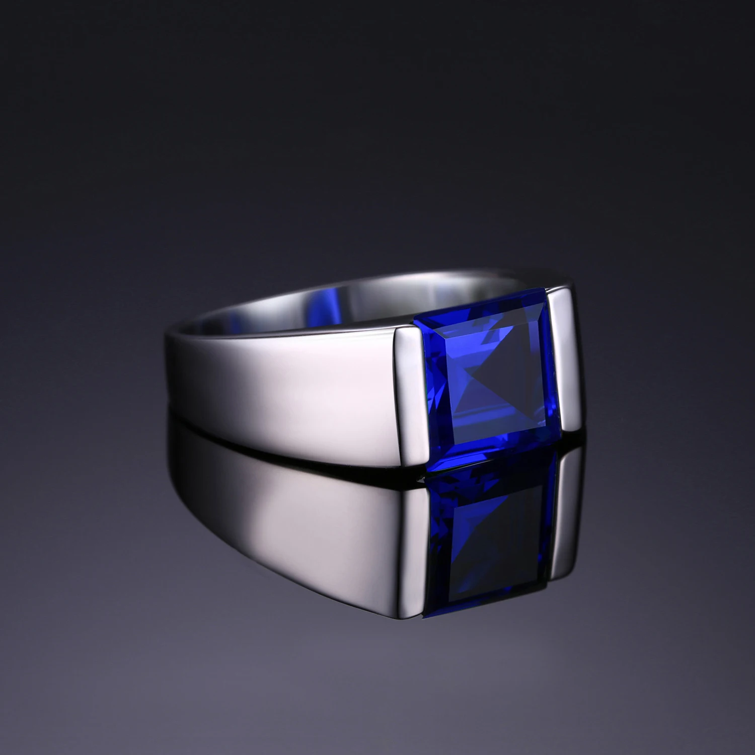 Jewelrypalace Для мужчин создано кольцо с сапфиром из натуральной 925 серебро Для мужчин обручальное кольцо ювелирные изделия подарок на день отца
