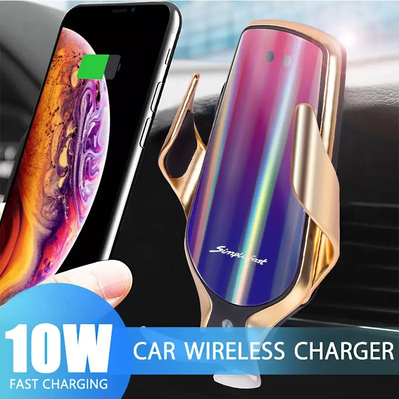 Amazon Best Seller 3 In 1 Car Wireless Charger Holder 10W Wireless Charging Car Mount Fast Qi Wireless Car Charger