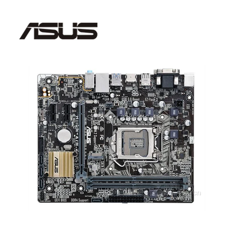 Б/у оригинал для Asus H110M-A/M.2 DDR4 разъем LGA 1151 H110 Настольный USB2.0 USB3.0 материнская плата |