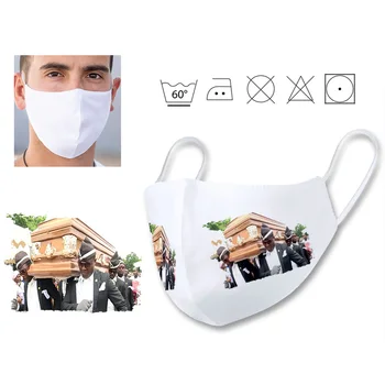 

Reusable black toilet mask dancing with double layer coffin