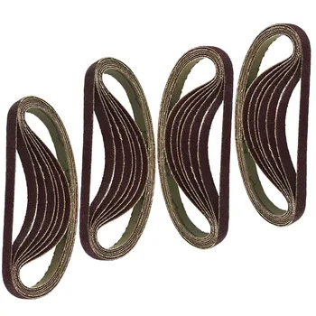 

25pcs/Set 330 X 10mm Air Finger Sander Sadning Belt 60/80/100/120 Grit Suitable For Portable Machines