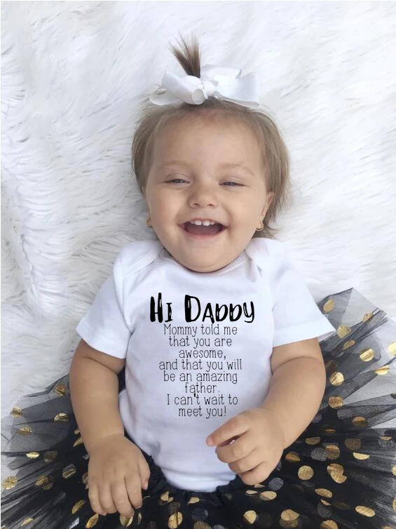 Привет Daddy симпатичный комплект для новорожденной девочки детская одежда