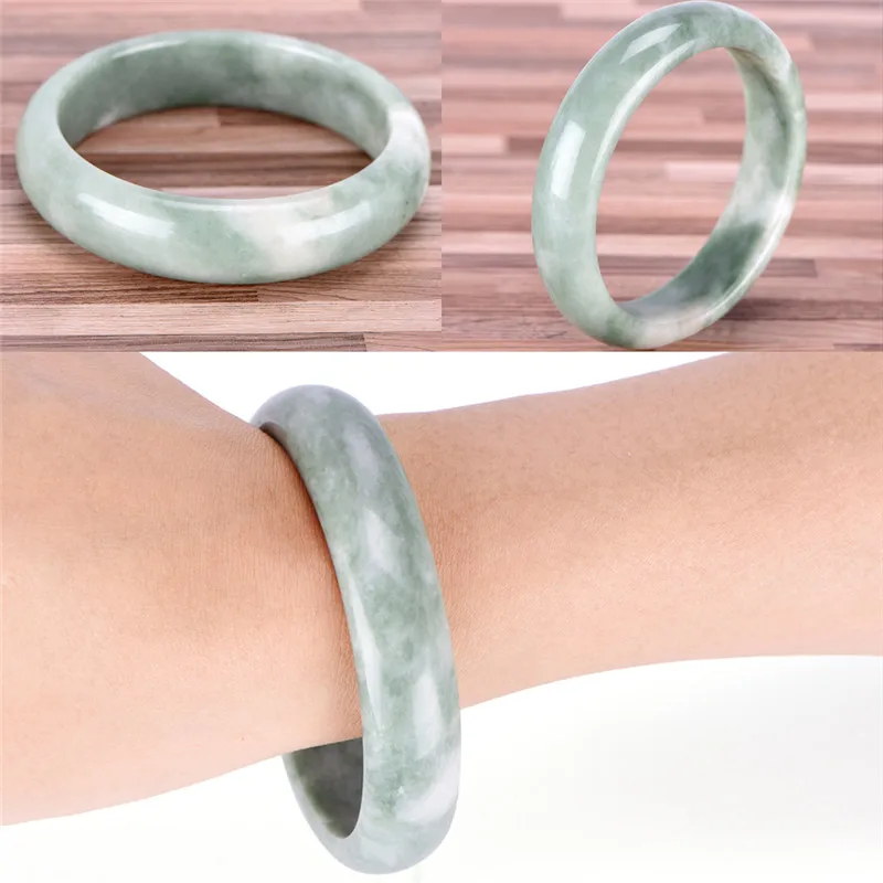 Natural Green Jade Bangle Bracelet Charm Jewellery Fashion Accessories Hand-Carved Lucky Amulet Gifts For Women Her Men 4