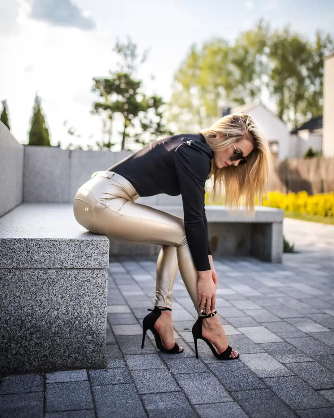 leather workout pants