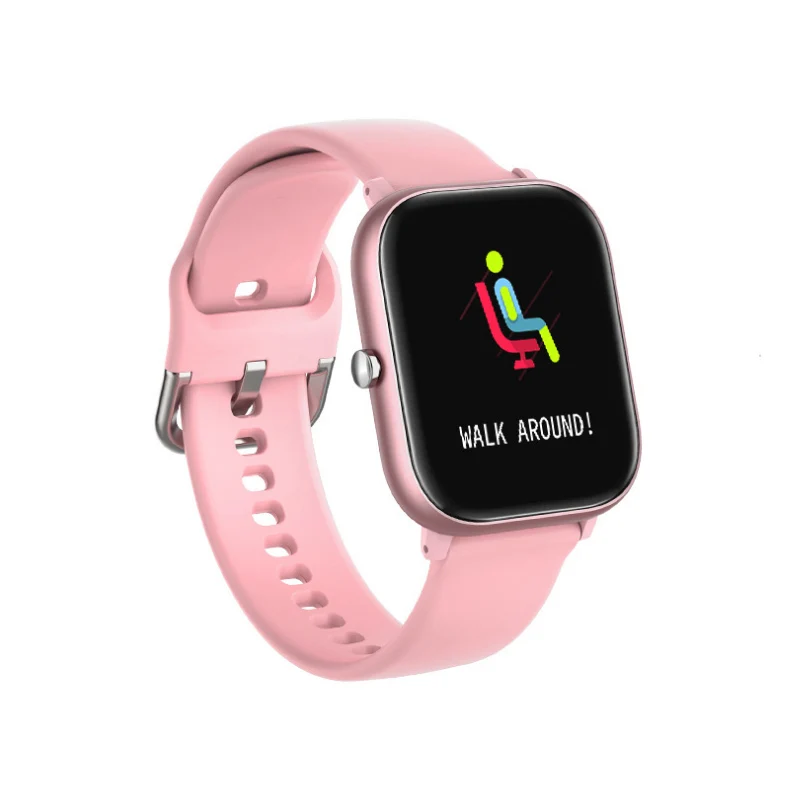 Lntelligent Wristband Temperature, Blood Pressure And Heart Rate Monitoring Multi Function Full Touch Button Display Watch