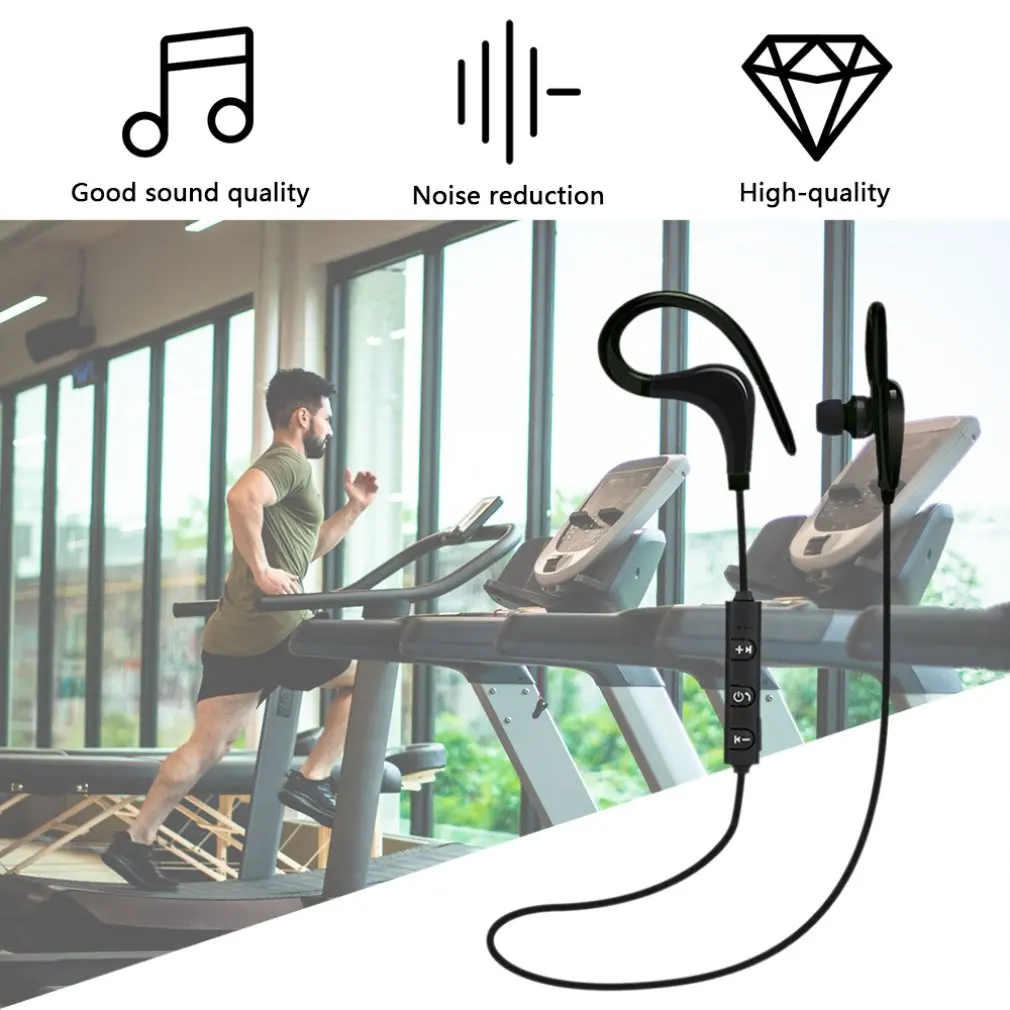 Беспроводные Аурикулярные Bluetooth наушники для спортзала, спорта, бега, громкой связи, наушники с микрофоном, стерео музыка, защита от пота, для Xiaomi huawei