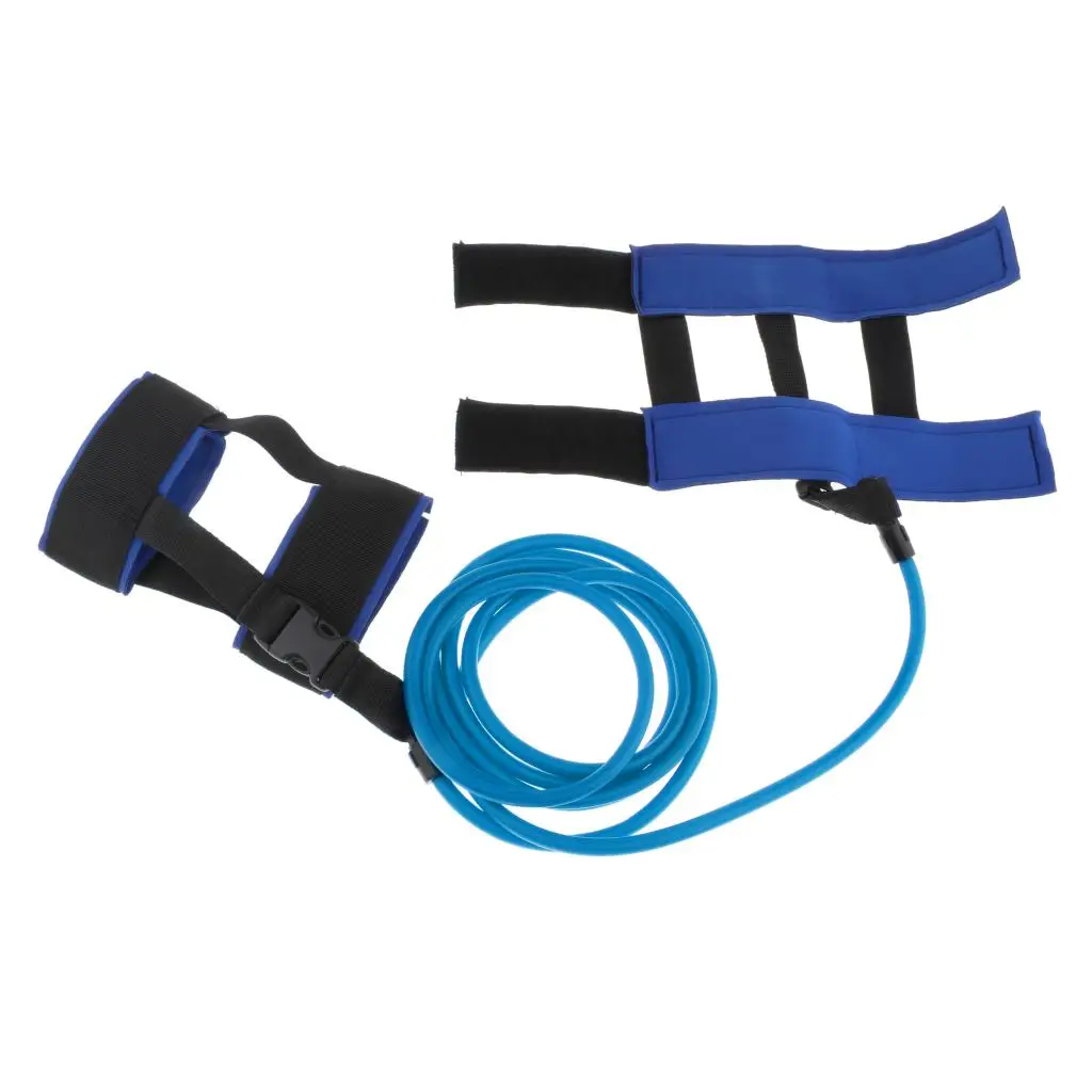 Stationary Swimming Pool Ankle Strap Swim Lap Training Exerciser Belt Set Harness Static Swimming Belt Resistance Bands 2020 New
