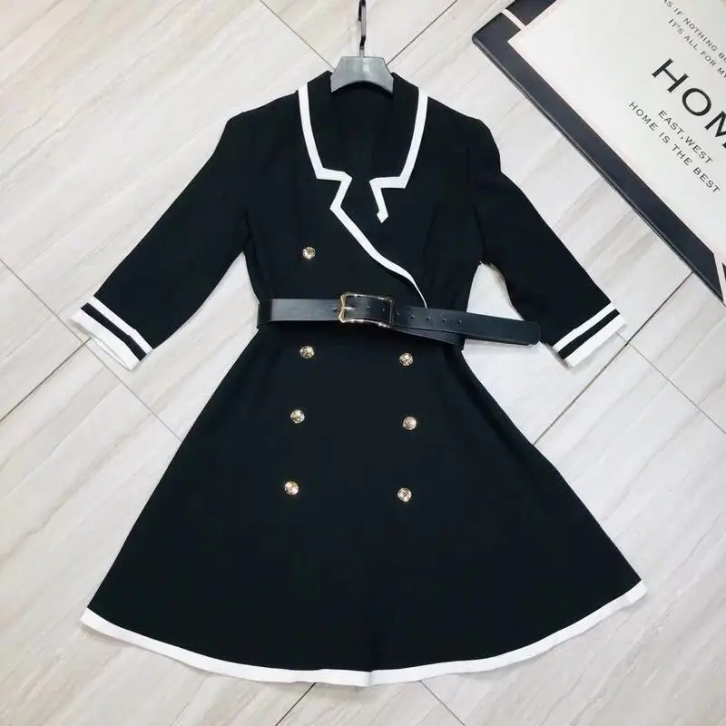 

AH09314 High quality New Fashion Women 2019 Autumn Dress Luxury famous Brand European Design party style dress