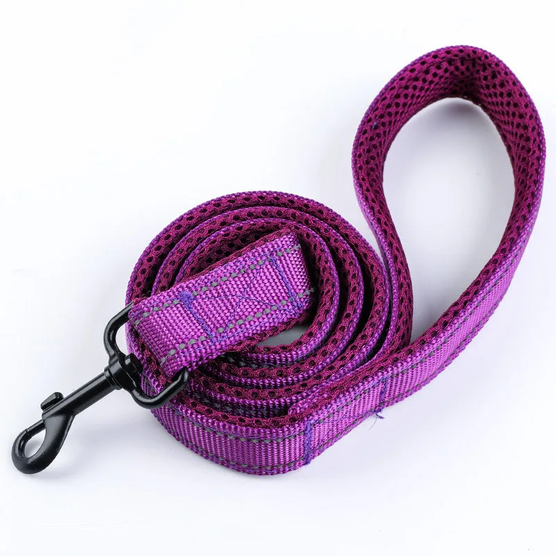 purple Регулируемый поводок для собаки для маленьких и больших собак светоотражающий нейлоновый собачий поводок товары для животных для прогулок - Цвет: purple