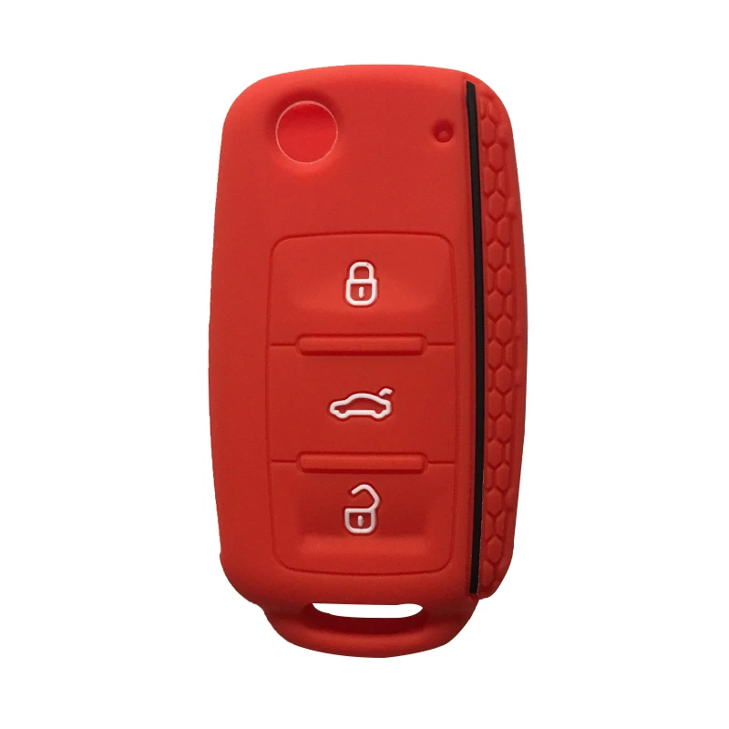 Car Key Shell Silicone Key Cover Case for VW Golf 4 5 6 7 Bora Jetta POLO MK4 MK6 Bora Passat B5 B6 Superb Tiguan Beetle