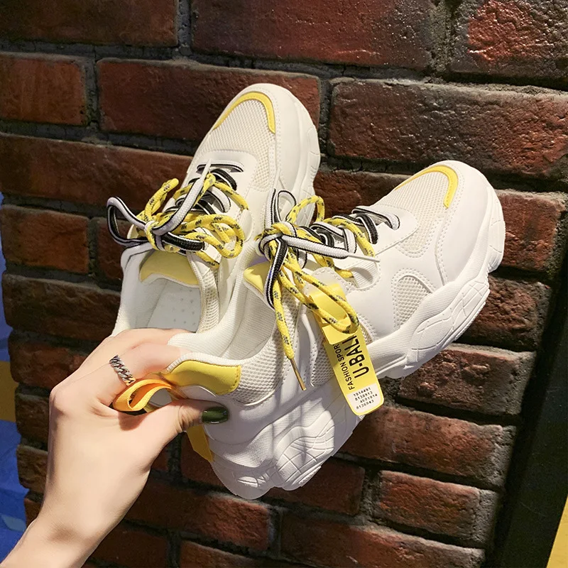

Spring summer New INS Shoes women's running Fashion Mesh Breathable Platform Dad Sneakers Casual Comfortable chunky shoes 35-40