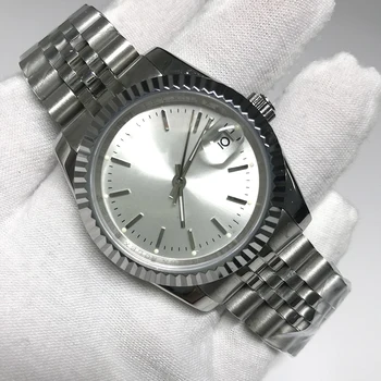 

Silver AAA watch Men luxury automatic mechanical luxury Watches silver dial date-just AAA U1 factory