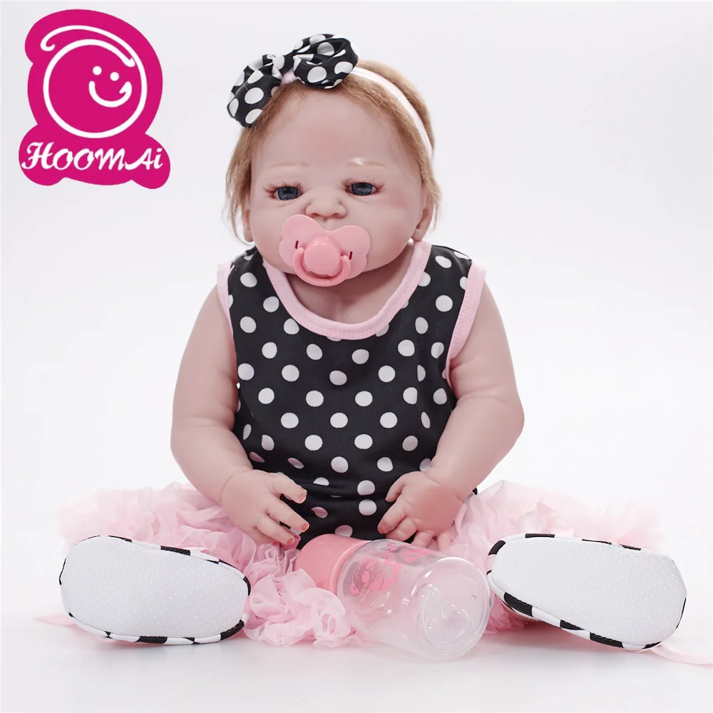 55 см BeBe куклы Reborn 22 &quotРеалистичная кукла для девочек полное тело Мягкий силикон