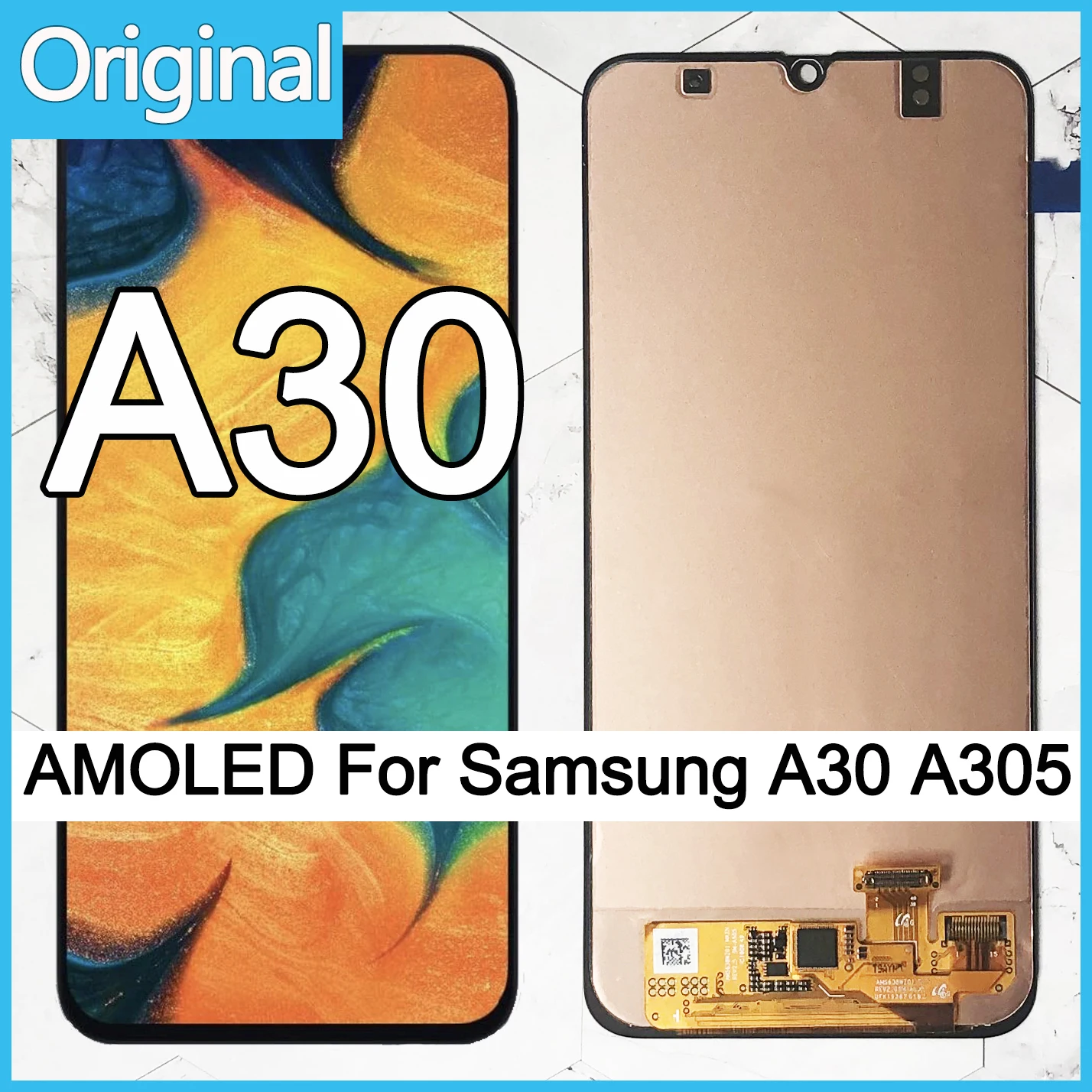 ЖК-дисплей SUPER AMOLED 6 4 ''для SAMSUNG GALAXY A30 A305/DS A305F A305FD A305A сенсорный экран с