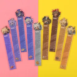 Genshin Impact Ruler Anime Straight Ruler Student Drafting Supplies Plastic Stationery Office School Supplies Kawaii Accessories
