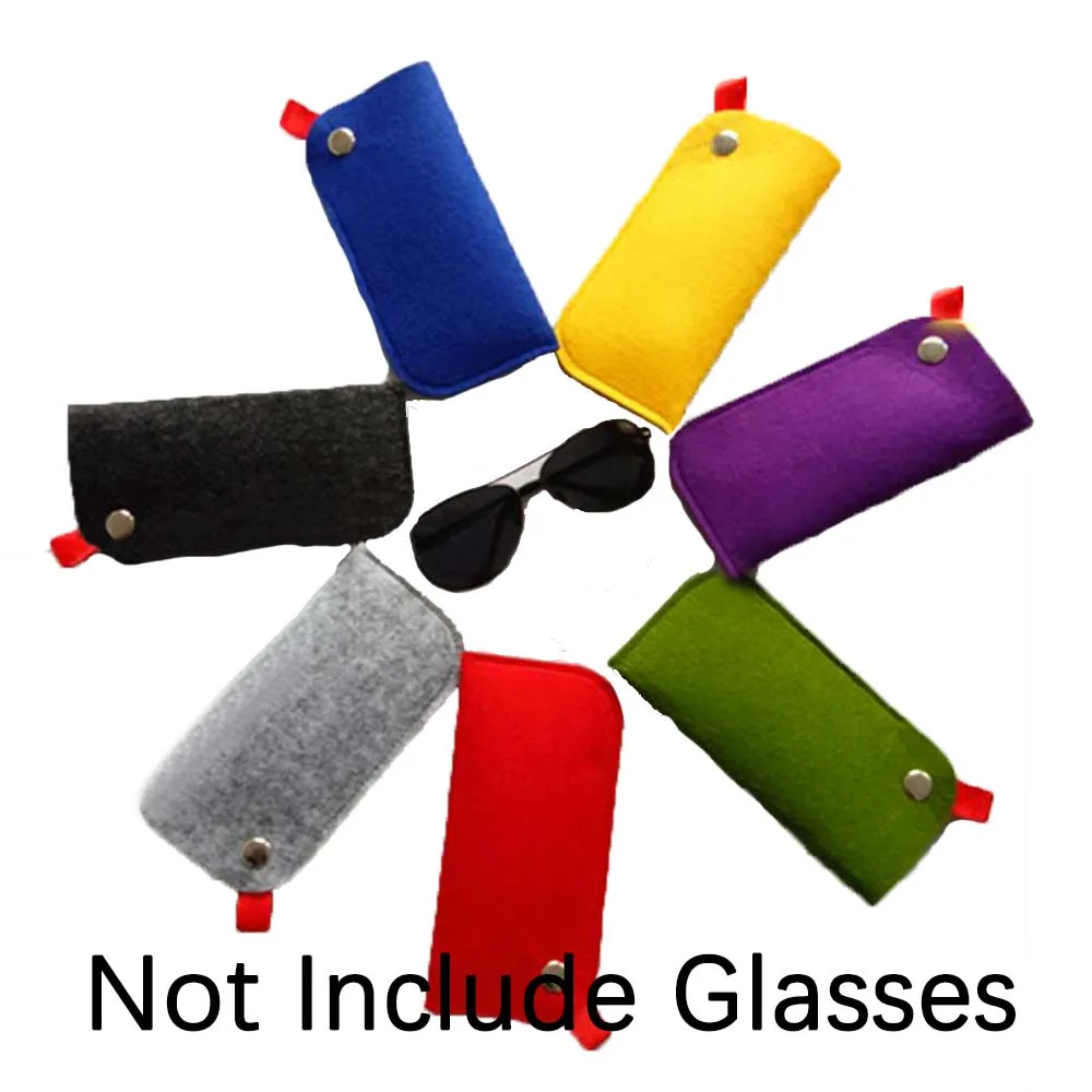 

New Felt Sunglasses Case For Women Colorful Candy Eyeglasses Box Soft Bag accessoires lunettes de vue fundas para gafas de sol