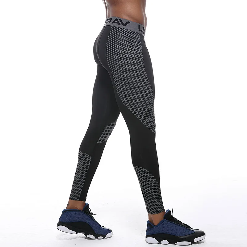 Новые мужские компрессионные штаны для спортзала, бега, фитнеса, леггинсы для бега, облегающие спортивные брюки, тренировочные леггинсы, тренировочные штаны
