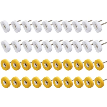 

40 Pieces Buffing Wheels for Polishing Buffer Wheel Watch Jewelry Polish Rotary Drill Tool Accessories m Mandrel
