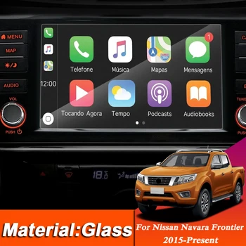

Car Styling Dashboard GPS Navigation Screen Glass Protective Film Sticker For Nissan Navara Frontier NP300 Control of LCD Screen