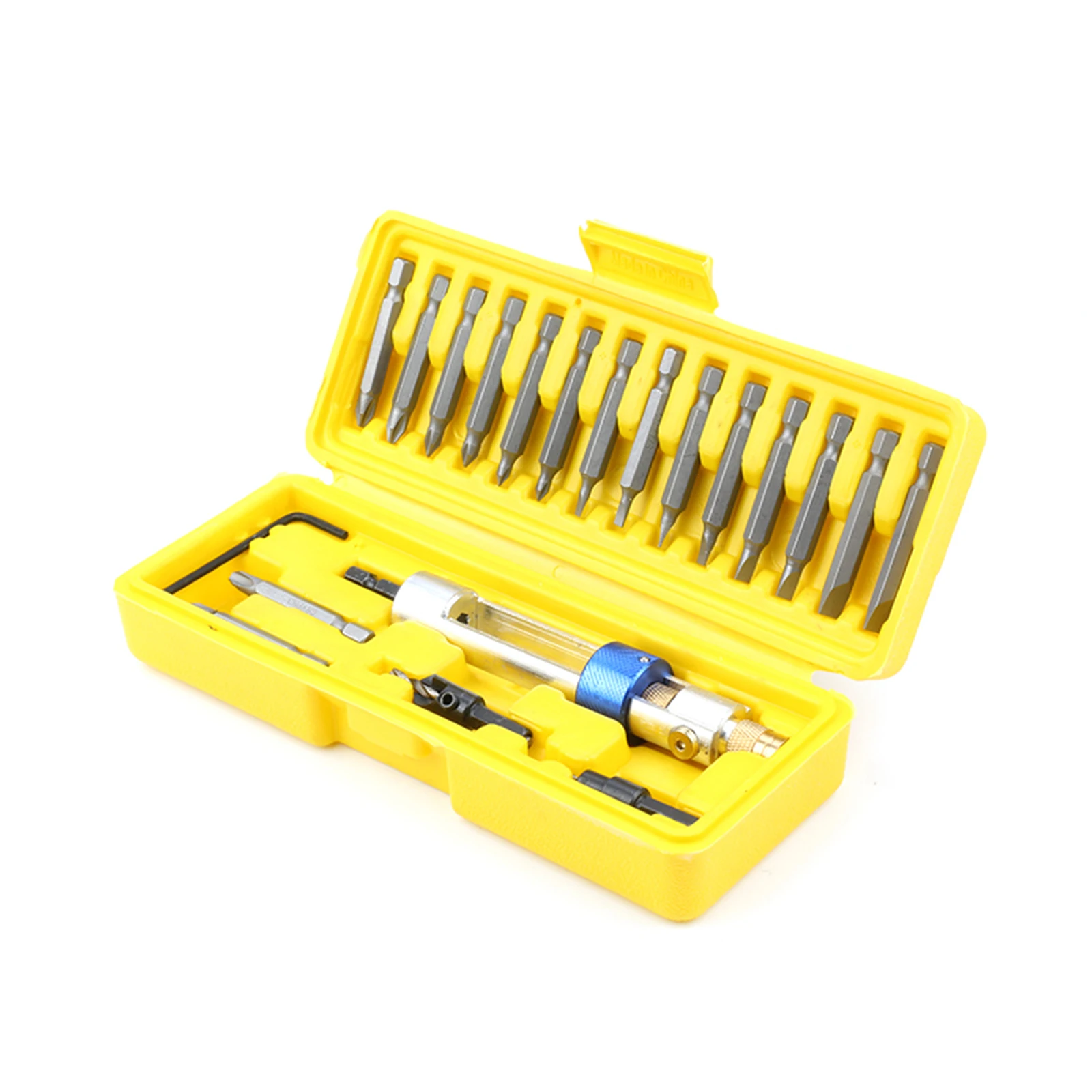 

20Pcs Half Time Drill Driver Multi Screwdriver Sets Updated Version 16 Different Kinds Head with Countersink Bits Allen Wrench