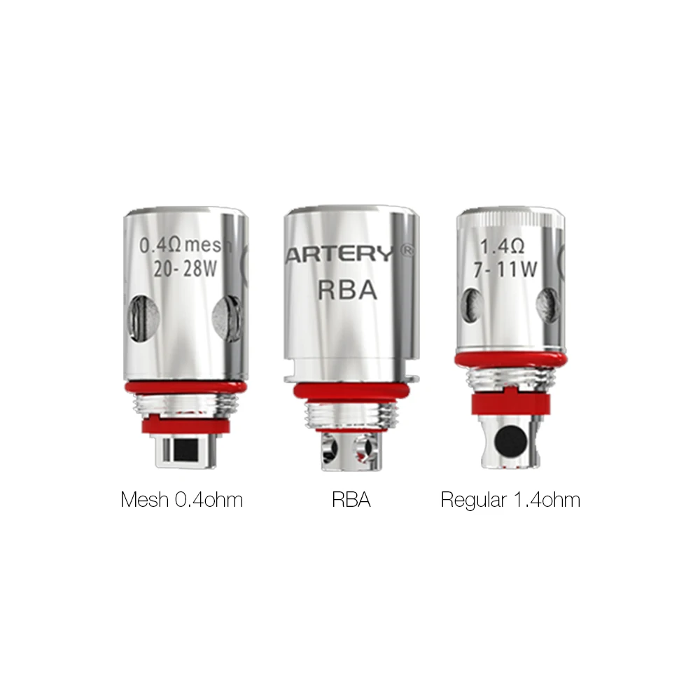 Оригинальная катушка Artery Nugget AIO с сеткой HP 0.4ohm & Обычная Катушка 1.4ohm RBA для артерии