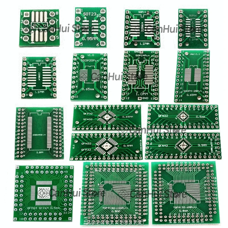 5 шт. IC АДАПТЕР печатная плата LQFP QFN SOP MSOP TSSOP SOT23 8 14 16 20 24 28 32 40 44 48 56 64 100 SMT для DIP
