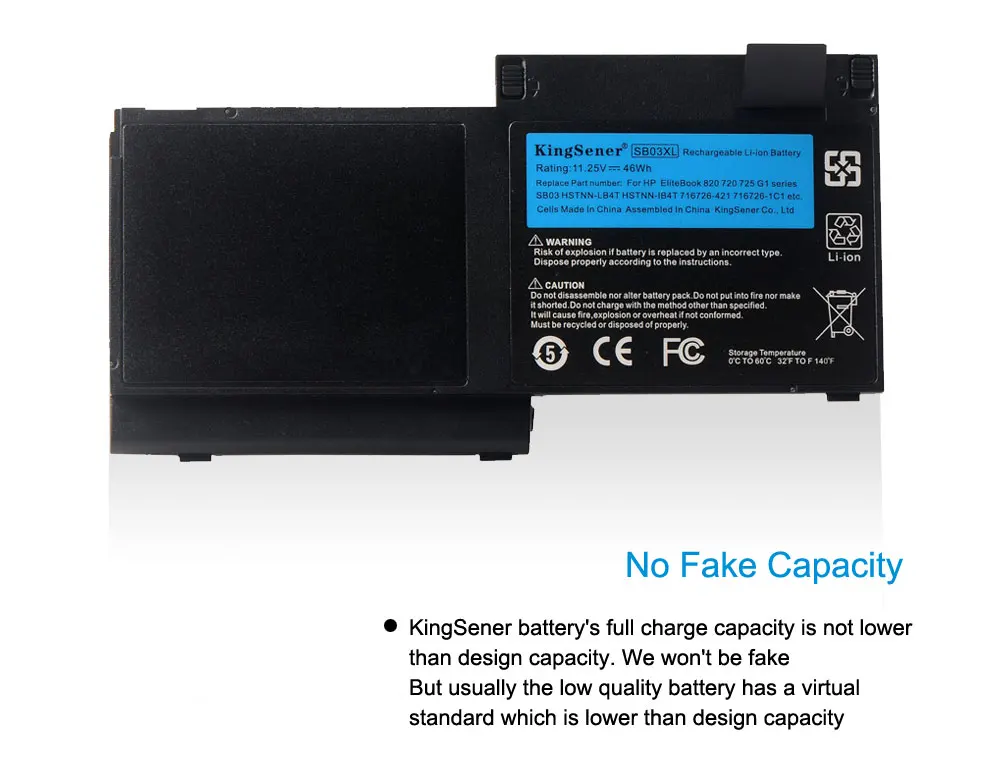 Bateria Kingsener para hp Elitebook Sb03xl 820 720 725 g1 g2 Hstnn-ib4t 7167261c1 Hstnn-lb4t Sb03046xl 717378001 11.25v 46wh - Imagem 4