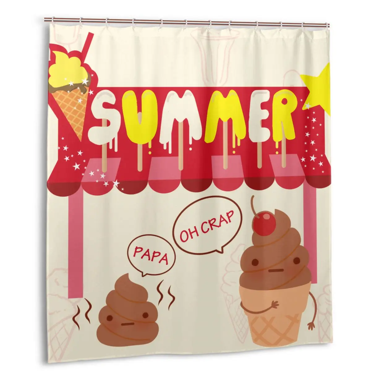 Charm Home Papa Oh Chocolate Ice Cream Plastic Shower Papa Oh Chocolate Ice Cream