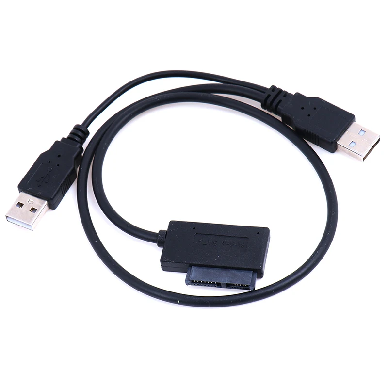 USB2.0 до 6 + 7 13Pin Slimline тонкий SATA кабель с внешним USB 2 0 блок питания для ноутбука CD ROM DVD
