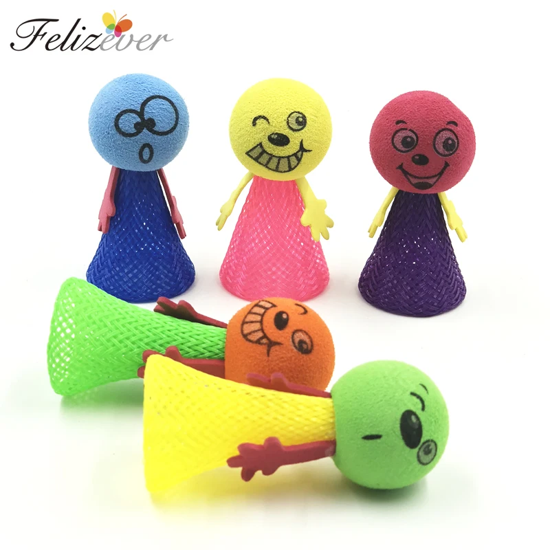 12PCS Jumping Doll Kids Party Toys Party Favors Goodie Bag Piniata Fillers Novelty Toy Gift Toys Boy Girl Fun Games