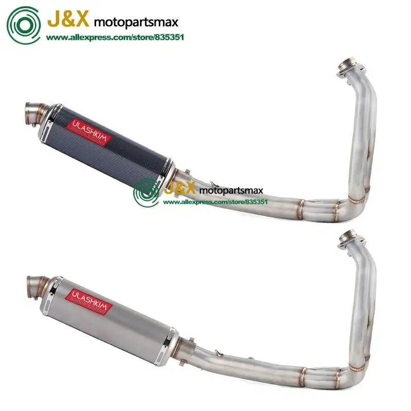 Полная система скольжения на для kawasaki ER6N ER6F NINJA650R 2012- Ninja650 Z650 полный глушитель выхлопной трубы мотоцикла среднего звенья трубы
