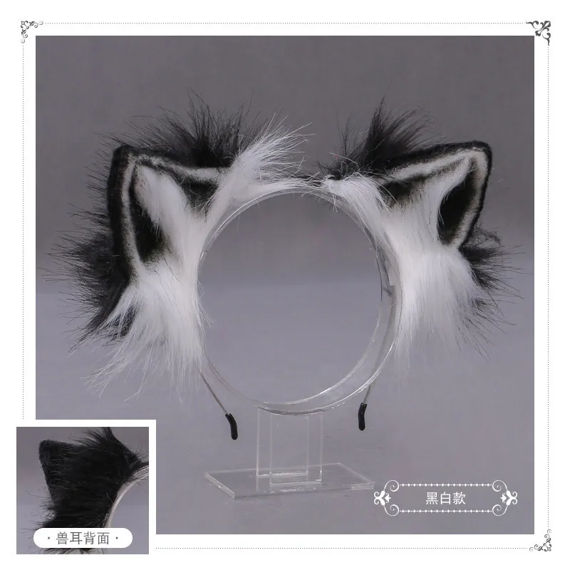 anime cosplay Lolita Furry Plush Foldable  Fox Ears Cat Ear Headband Kawaii Simutation Animal Cosplay Hair Hoop Cosplay Accessories naruto outfits Cosplay Costumes
