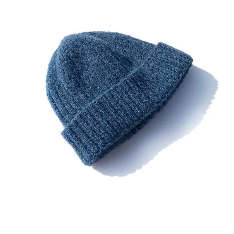 Зимняя вязаная шапка Docker Beanie шапки для мужчин и женщин безрукавка с манжетами короткая Кепка дыни хип хоп теплая шапочка Матросская Байкерская шляпа