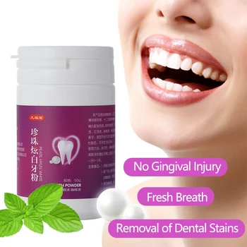 

50g Teeth Whitening Powder Pearl Dentifrice Dental Oral Hygiene Tartar Stain Cleaning Plaque Removal Tooth White Essence Care