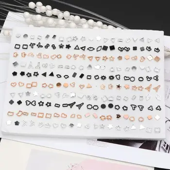 

100 Pairs Assorted Styles Polymer Clay Hypoallergenic Stud Earrings Lot for Kids