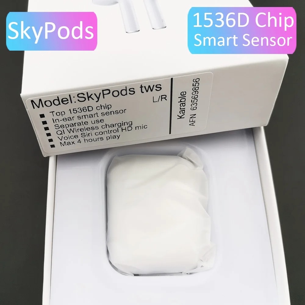 

SkyPods Tws Smart Sensor 1:1 Replica Aire2 Wireless Bluetooth Earphones 1536D PK H1 chip i60 i200 i800 i2000 i9000 i10000 TWS