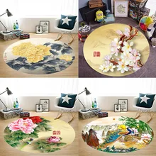 Простой современный китайский прикроватный круглый ковер для гостиной, спальни, гостиной, спальни, подвесная корзина для семейной комнаты, компьютерный стул, гардеробный пол