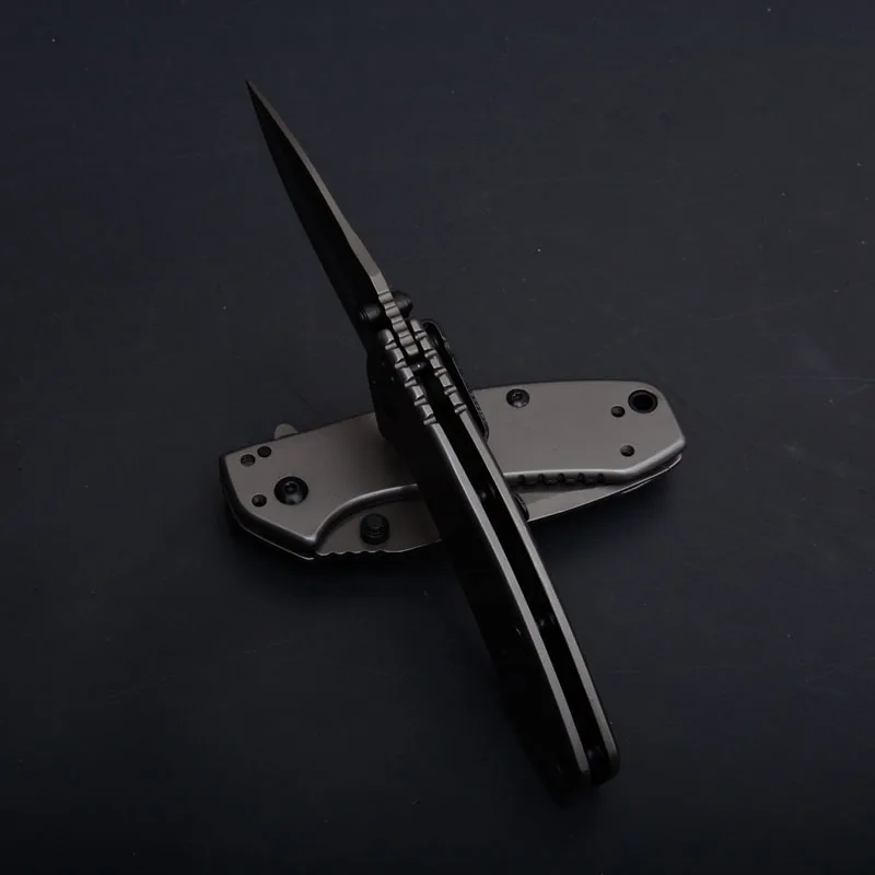 HOT OEM 1555ti 8Cr13MoV Steel Titanium plating Flipper Folding Knife Tactical Utility Survival Pocket EDC Tool dinner knives