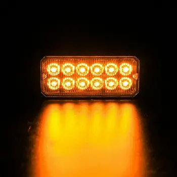 

8pcs 12 LED Amber Yellow Car Truck Emergency Warning Hazard Flash Strobe Light Bar Accesorios Para Auto Signal Light