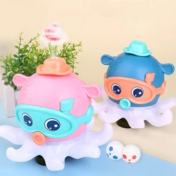Boule flottante gonflable de poulpe électrique, roue universelle, musique et lumière, un poulpe drôle qui peut marcher, jouets musicaux 