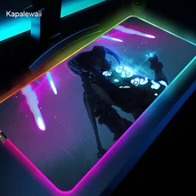 Almofada de rato do jogo do rato do lol dota2 csgo de arcane do rato do computador do diodo emissor de luz mousepad do jogo do rato