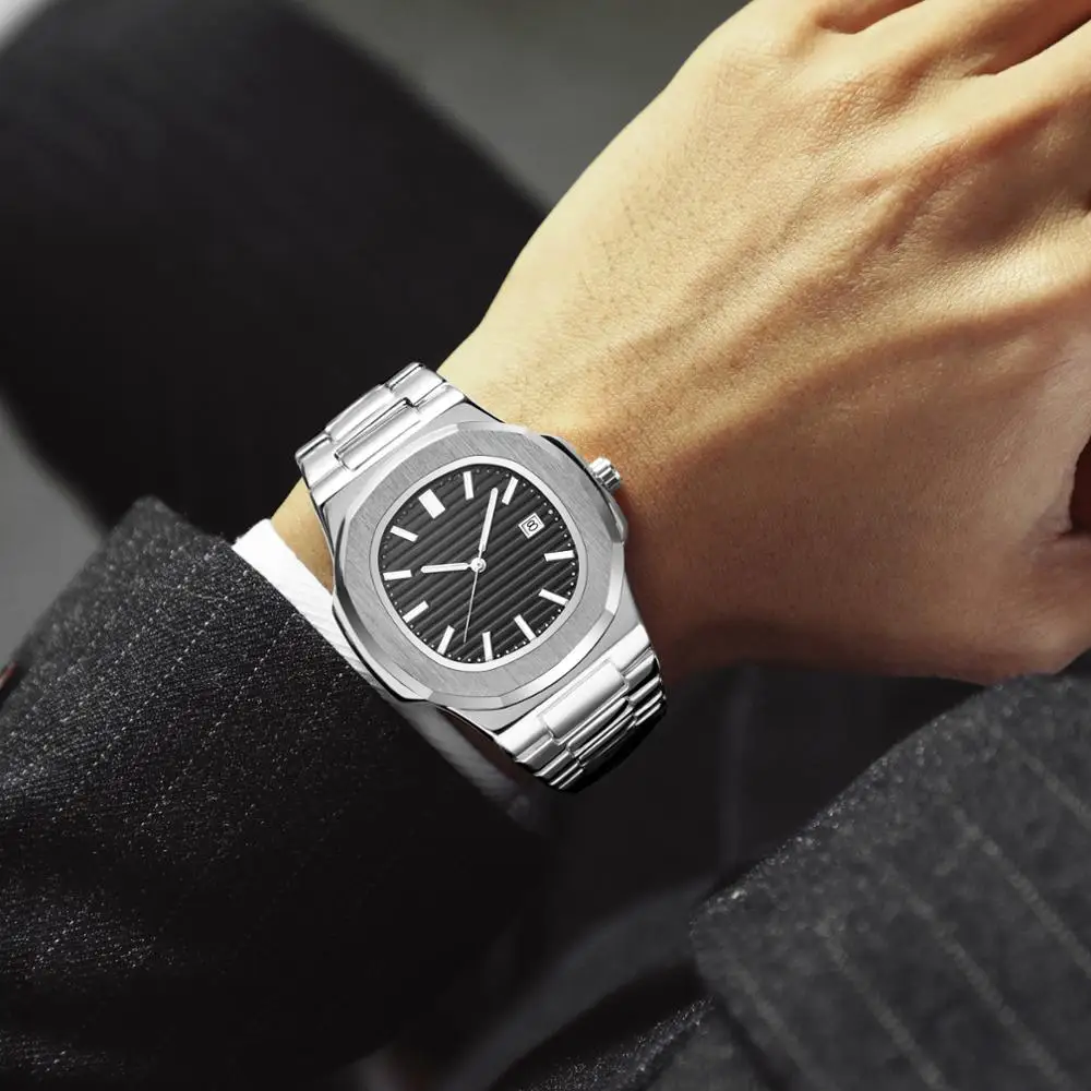 Часы TACTO Patek мужские модные деловые водонепроницаемые|Кварцевые часы| |