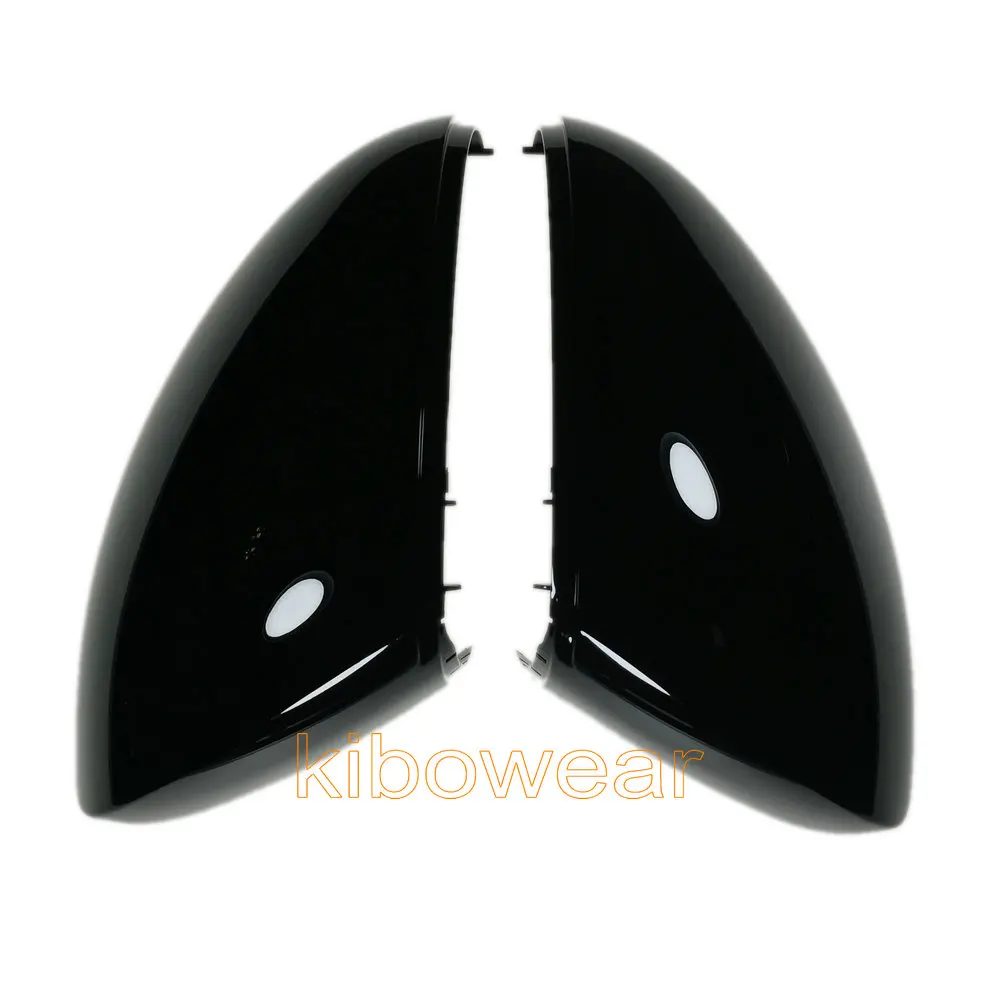 Black Side Wing Mirror Caps Cover for VW Tiguan MK1 Sharan 2009 2010 2011 2012 2013 2014 2015 Replace rearview housing_voghion.com