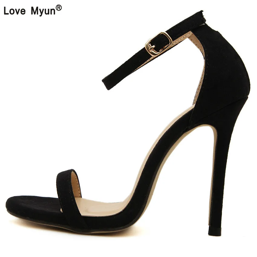 

2019 Ankle Strap Heels Women Sandals Summer Shoes Women Open Toe Chunky High Heels Party Dress Sandals Big Size 42