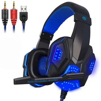 

3.5mm Gaming Headset Headphone Wired Gamer Headphone Noise Isolation Headsets With Mic LED Light For Computer PC Gamer