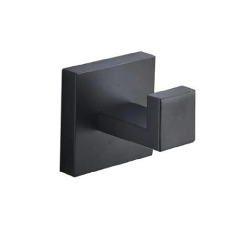 Matte Black Bathroom Decoration Towel Holder Toilet Paper Holder Hook Stainless Steel Material