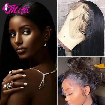 

Lace Front Wig Human Hair Pre Plucked 13x4 Glueless Lace Front Human Hair Wigs Peruvian Closure 150 Density Human Hair Wig Mifil